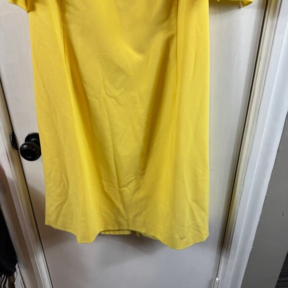 Alex Marie Yellow Flutter Sleeve Sheath Dress Women’s Size 16 - Picture 4 of 9